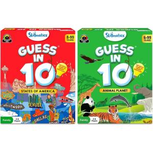 Skillmatics Guess in 10 States of America & Guess in 10 Animal Planet Bundle, Perfect for Boys, Girls, Kids, and Families Who Love Toys, Board Games, Gifts for Ages 6, 7, 8, and Up