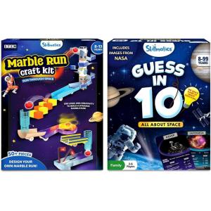 Skillmatics Marble Run Space & Guess in 10 Space Theme Bundle, Gifts for Toddlers, Girls & Boys Ages 8, 9, 10, 11, 12, 13 and Up