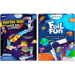 Skillmatics Marble Run Space and Foil Fun Space Theme Bundle, Gifts for Toddlers, Girls & Boys Ages 4, 5, 6, 7, 8, 9, 10, 11, 12, 13