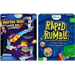 Skillmatics Marble Run Space and Rapid Rumble Bundle, Games for Kids, Teens & Adults, Gifts for Boys & Girls Ages 6, 7, 8, 9 and Up