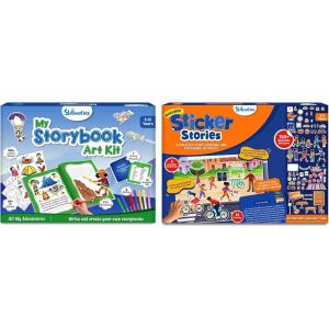 Skillmatics My Storybook Art Kit All My Adventures & Sticker Stories Adventures Around Town Bundle, Creative Storytelling & Skill-Building Activity Kit, Gifts for Kids Ages 3, 4, 5, 6, 7, 8, 9, 10