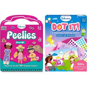 Skillmatics Peelies Dress Up & Dot It Unicorns & Princess Bundle, Mess-Free Fun Activities for Kids, Gifts for Boys & Girls Ages 3, 4, 5, 6, 7