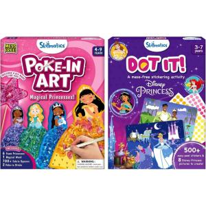 Skillmatics Poke in Art Magical Princess & Dot it Disney Princess Bundle, No Mess Art for Kids, DIY Creative Activity, Gifts for Boys & Girls Ages 3, 4, 5, 6, 7, 8, 9