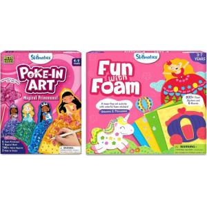 Skillmatics Poke-in Art Magical Princess & Fun with Foam Unicorns and Princesses Bundle, No Mess Art for Kids, DIY Creative Activity, Gifts for Boys & Girls Ages 3, 4, 5, 6, 7, 8, 9