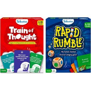 Skillmatics Rapid Rumble & Train of Thought Bundle, Games for Kids, Teens & Adults