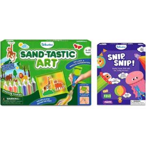 Skillmatics Sand-Tastic Art Animals & Snip, Snip! Bundle, Art & Craft Kits for Kids, DIY Creative Activity, Gifts for Girls & Boys Ages 3, 4, 5, 6, 7, 8, 9, 10