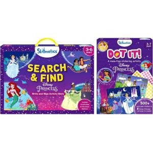 Skillmatics Search & Find Disney Princess and Dot it Disney Princess Bundle, Fun Activity Kits, Travel Toys, Gifts for Girls & Boys Ages 3 to 7