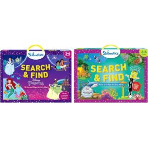 Skillmatics Search & Find Disney Princess and Search & Find Bundle, Educational Game, Perfect for Kids, Toddlers Who Love Toys, Art and Craft Activities, Gifts for Girls and Boys Ages 3, 4, 5, 6