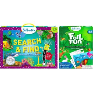 Skillmatics Search & Find and Foil Fun Animals Bundle, Fun Activity Kits, Travel Toys, Gifts for Girls & Boys Ages 3, 4, 5, 5, 6, 7, 8, 9