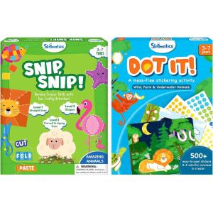 Skillmatics Snip, Snip Animals & Dot It Animals Bundle, Fun & Creative Activity, Gifts for Toddlers, Girls & Boys Ages 3, 4, 5, 6, 7