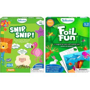 Skillmatics Snip, Snip Animals & Foil Fun Animals Bundle, Fun & Creative Activity, Gifts for Toddlers, Girls & Boys Ages 3, 4, 5, 6, 7, 8, 9