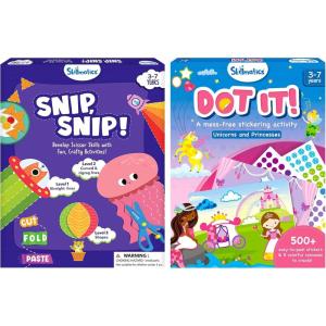 Skillmatics Snip, Snip & Dot It Unicorns & Princesses Bundle, Gifts for Toddlers, Girls & Boys Ages 3, 4, 5, 6, 7
