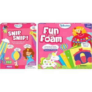 Skillmatics Snip, Snip & Fun with Foam Unicorn & Princesses Theme Bundle, Gifts for Toddlers, Girls & Boys Ages 3, 4, 5, 6, 7