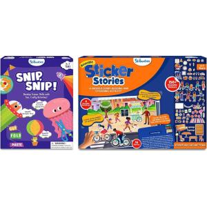 Skillmatics Snip, Snip & Sticker Stories Aventures Around Town Bundle, Craft Kits, Creative Activities for Preschoolers, Gifts for Girls and Boys Ages 3, 4, 5, 6, 7