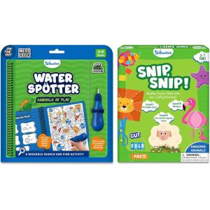 Skillmatics Water Spotter Animals & Snip Snip Animals Bundle, Mess-Free Art for Kids, DIY Craft Kits, Creative Activity, Gifts for Ages 3, 4, 5, 6, 7, 8