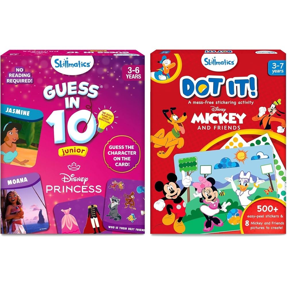 image:imageSkillmatics Guess in 10 Junior Disney Princess amp Dot It Mickey Bundle Travel Friendly Gifts for Boys amp Girls Ages 3 4 5 6 7