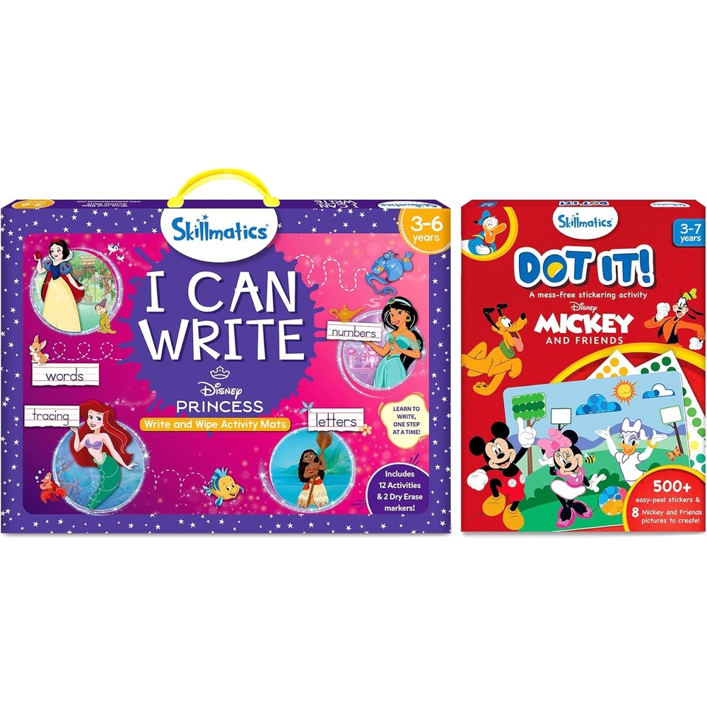 image:imageSkillmatics I Can Write Disney Princess amp Dot it Mickey Bundle Perfect for Kids Who Love Toys Gifts for Girls and Boys Ages 3 4 5 6 7 Travel Toys