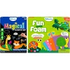 Skillmatics Magical Scratch Art Book & Fun with Foam Animals Theme Bundle, Art & Craft Kits, DIY Activities for Kids