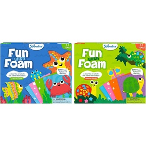 Skillmatics Fun with Foam Underwater Animals & Wild Animals Bundle, No Mess Sticker Art for Kids, Craft Kits, DIY Activity, Gifts for Boys & Girls Ages 3, 4, 5, 6, 7