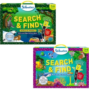 Skillmatics Search & Find Animals and Search & Find Bundle, Educational Game, Perfect for Kids, Toddlers Who Love Toys, Art and Craft Activities, Gifts for Girls and Boys Ages 3, 4, 5, 6