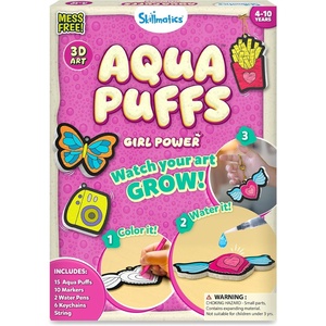 Skillmatics Disney•Pixar Toy Story Aqua Puffs – 3D Art Kit, Mess-Free Paint by Number Craft for Kids, DIY Color & Inflate Activity, Travel Toys & Gifts for Ages 4, 5, 6, 7, 8, 9, 10, 11, 12(Girl Power)