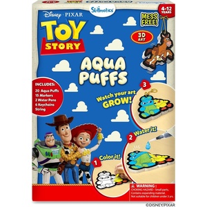 Skillmatics Disney•Pixar Toy Story Aqua Puffs – 3D Art Kit, Mess-Free Paint by Number Craft for Kids, DIY Color & Inflate Activity, Travel Toys & Gifts for Ages 4, 5, 6, 7, 8, 9, 10, 11, 12(DisneyPixar Toy Story)