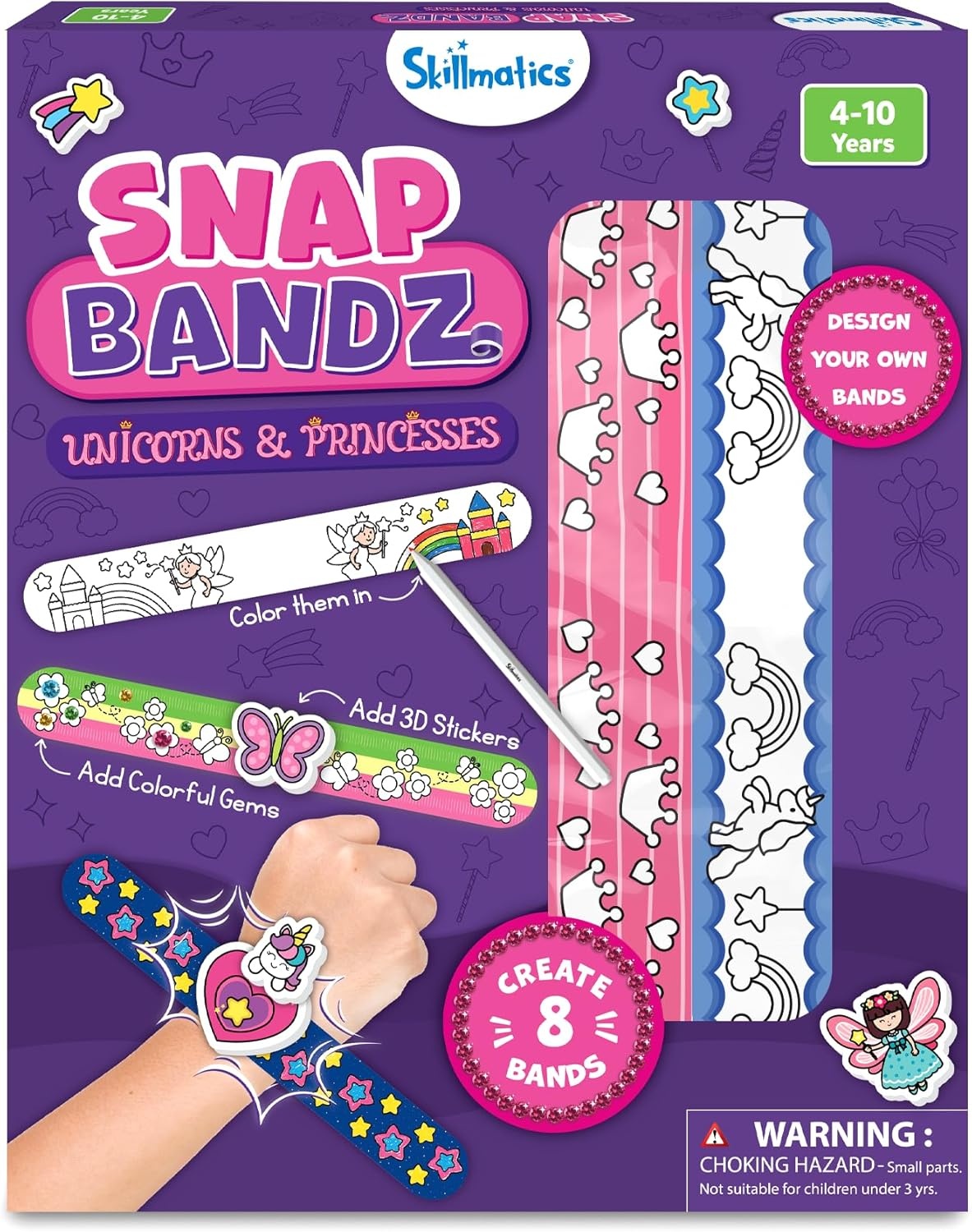 image:imageSkillmatics Snap Bandz Unicorns and Princesses amp Snip Snip Unicorns amp Princesses Bundle Art amp Craft Activites DIY Creative Kit Gifts for Girls amp Boys Ages 3 4 5 6 7 8 9 10