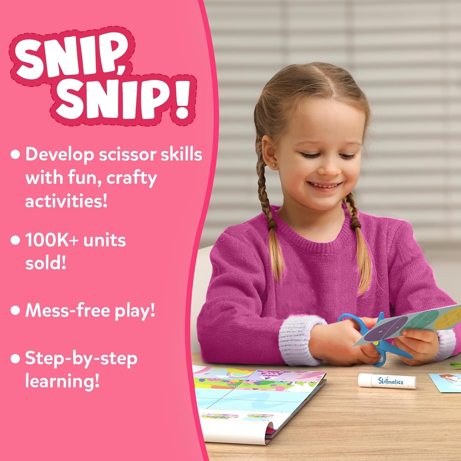 image:imageSkillmatics Snap Bandz Unicorns and Princesses amp Snip Snip Unicorns amp Princesses Bundle Art amp Craft Activites DIY Creative Kit Gifts for Girls amp Boys Ages 3 4 5 6 7 8 9 10