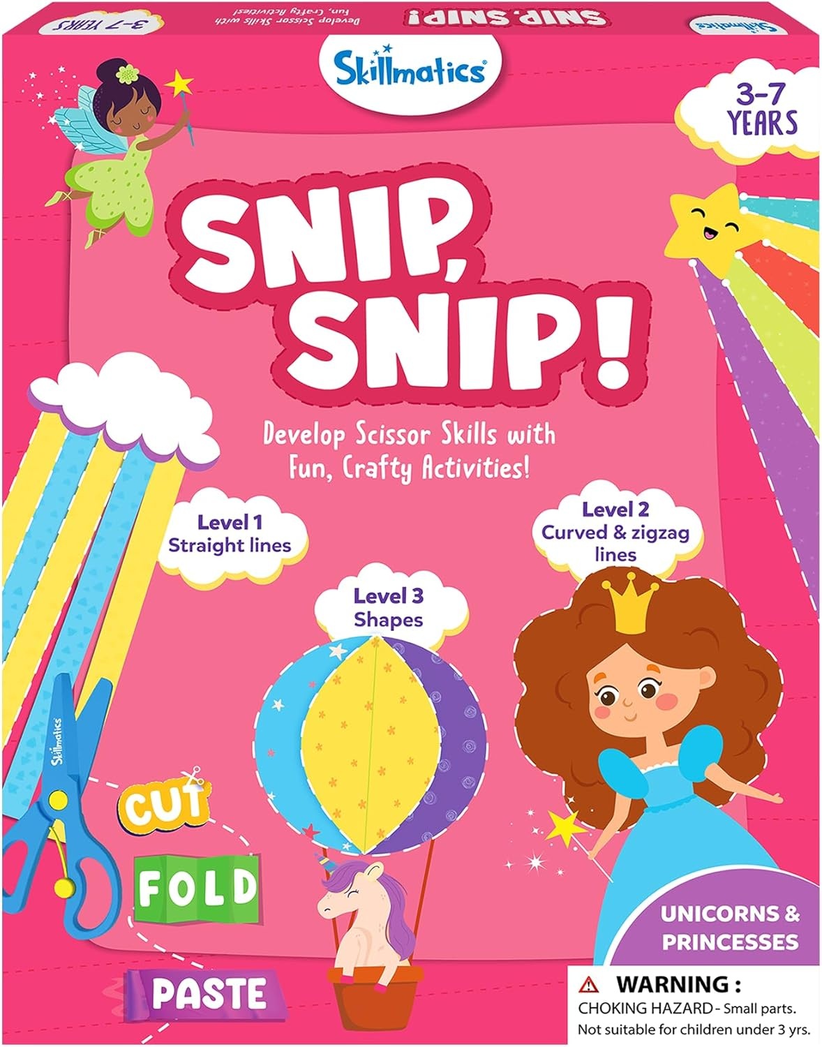 image:imageSkillmatics Snap Bandz Unicorns and Princesses amp Snip Snip Unicorns amp Princesses Bundle Art amp Craft Activites DIY Creative Kit Gifts for Girls amp Boys Ages 3 4 5 6 7 8 9 10