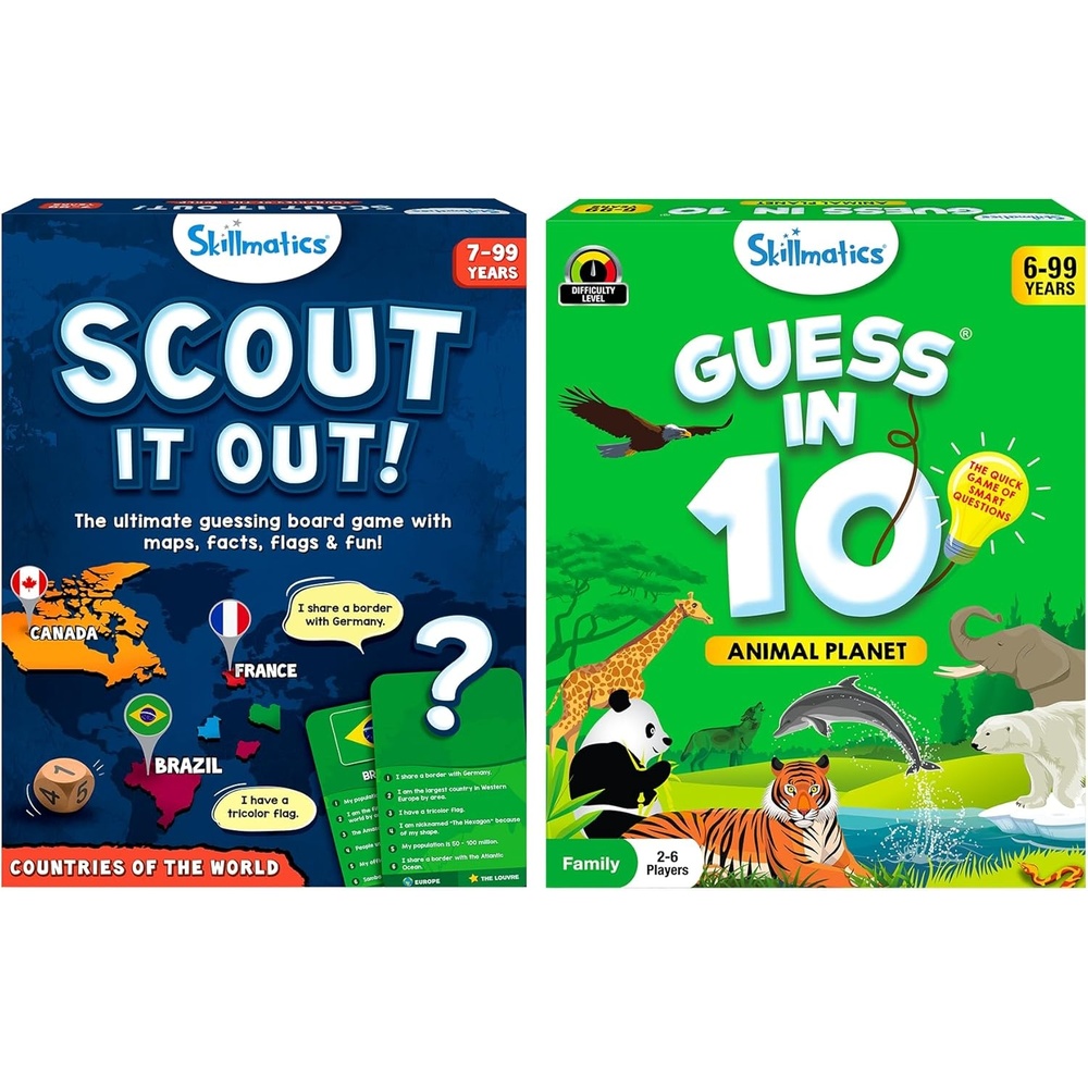 image:imageSkillmatics Scout It Out Countries amp Guess in 10 Animal Planet Bundle Perfect for Boys amp Girls Who Love Educational Toys amp Games Gifts for Ages 6 7 8 9 and Up